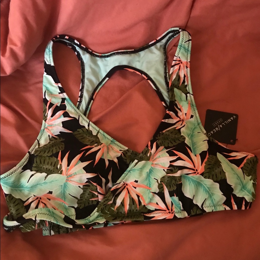 BNWT Tropical bikini wrap top size XL